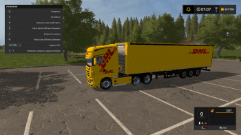 Пак грузовик SCANIA R700 DHL и полуприцеп DHL SEMITRAILERS для Farming Simulator 2017