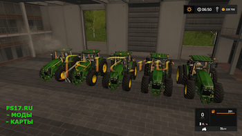 Трактор JOHN DEERE 7030 PACK V1.0 для Farming Simulator 2017