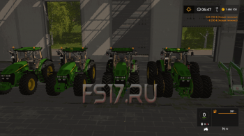 Трактор John Deere 7030 v 3.0 для Farming Simulator 2017