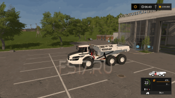 Грузовик VOLVO A40G WHITE v 1.1 для Farming Simulator 2017