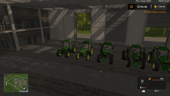 Трактор JOHN DEERE 6 SERIES V1.0  для Farming Simulator 2017