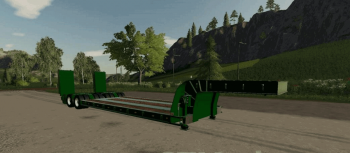 Трал 16WHEELS LOWDECK TRAILER V1.2.2.0 для Farming Simulator 2019