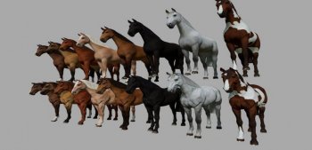 Объект GE DECORATIVE HORSES FOR GE V1.0.0.0 для Farming Simulator 2019