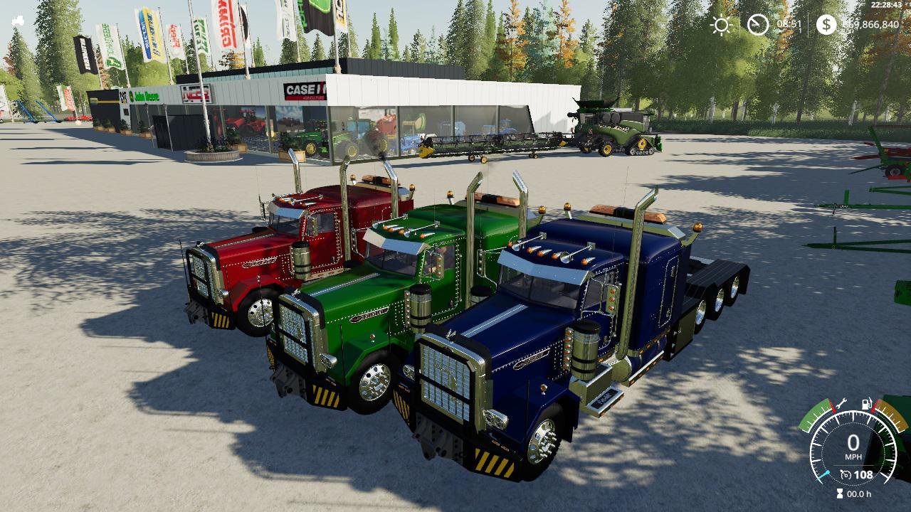 Пак грузовиков PETE 389 HEAVY VE1 V1.0 для Farming Simulator 2019