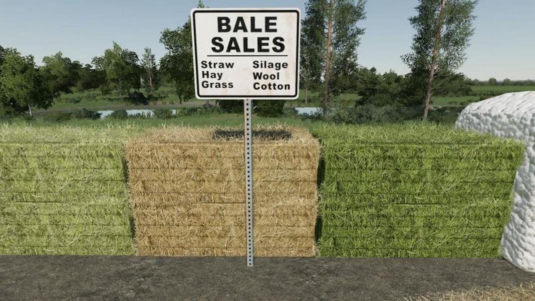 Точки продажи тюков Bale Sale Point (Placeable) v 1.0 для Farming Simulator 2019