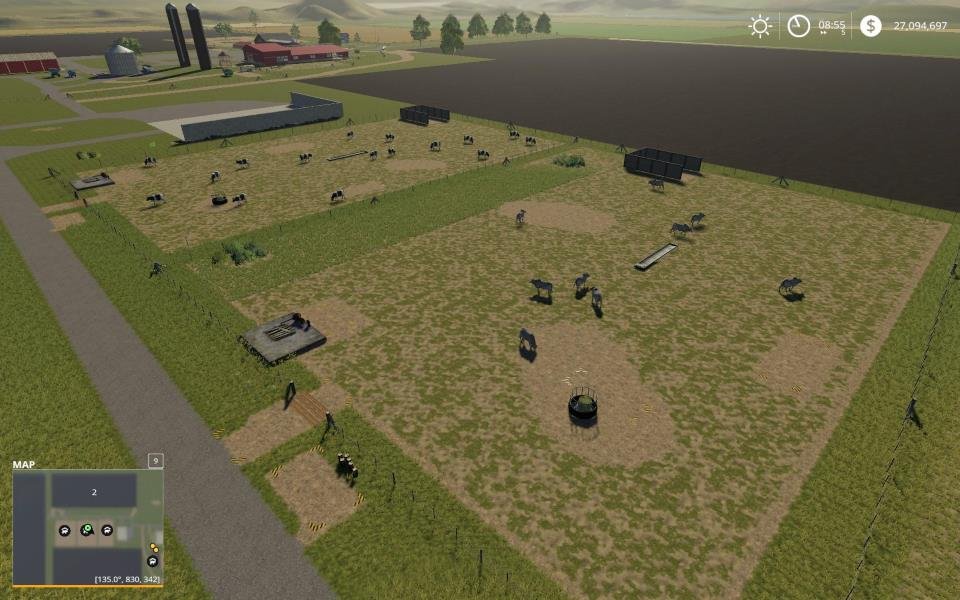 Пастбище для коров PLACEABLE OPEN RANGE COW PASTURE V1.0 для Farming Simulator 2019