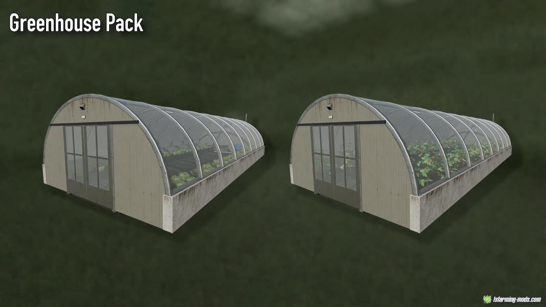 Пак теплиц GREENHOUSE PACK PLACEABLE V1.0.0.0 для Farming Simulator 2019