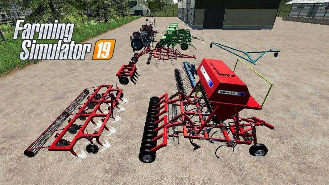 Пак полевого оборудования v 1.1 для Farming Simulator 2019