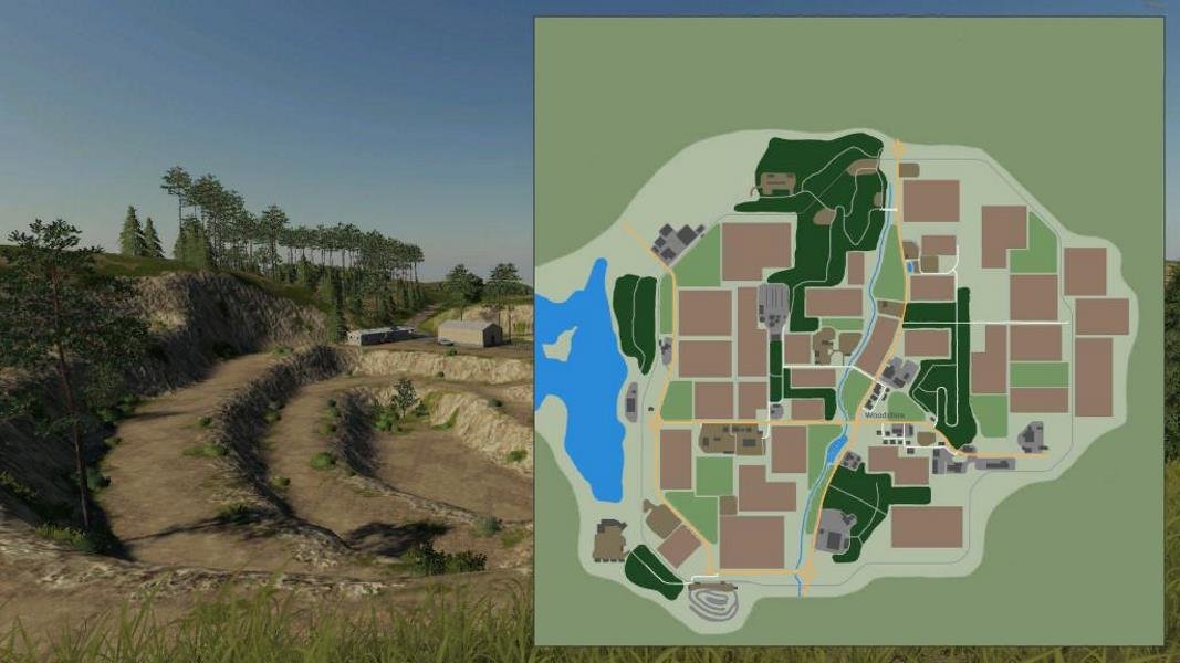 Карта NEW WOODSHIRE EDIT V2.0 для Farming Simulator 2019
