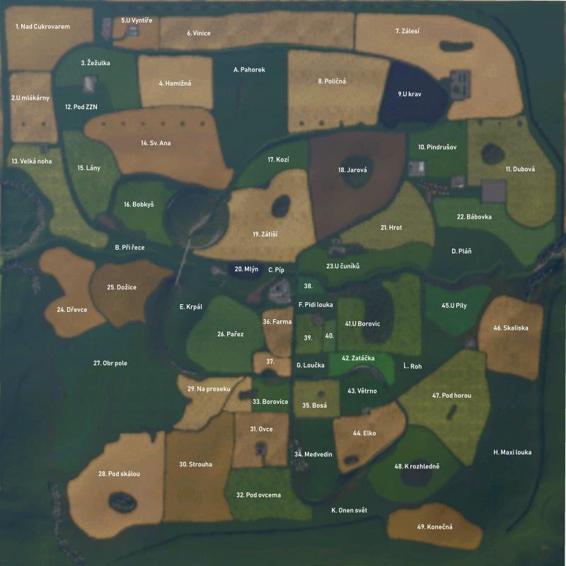 Карта BOHEMIA COUNTRY 19 V1.4.2 FINAL для Farming Simulator 2019