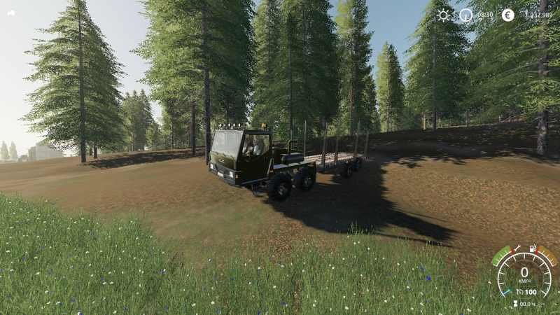 Лесовоз КРАЗ-7634HE v 1.0 для Farming Simulator 2019