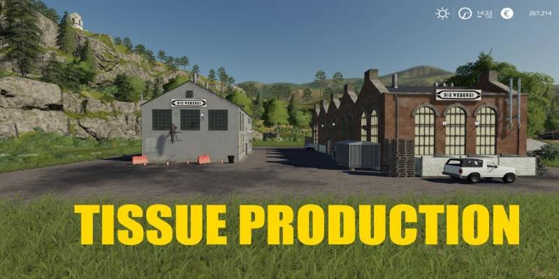 Производство ткани TISSUE PRODUCTION V1.0.5 для Farming Simulator 2019