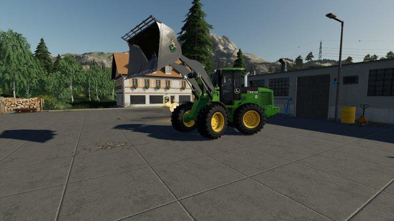 Порузчик JOHN DEERE 524K WHEEL LOADER & SHOVEL V1.0.0.0 для Farming Simulator 2019