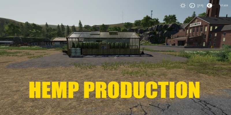 Теплица с коноплей HEMP PRODUCTION V1.0.0.0 для Farming Simulator 2019