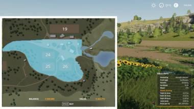 Скрипт ADDITIONAL FIELD INFO V1.0.2.4 для Farming Simulator 2019