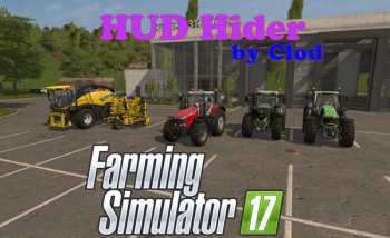 Мод HUD HIDER для Farming Simulator 2017 - скрываем интерфейс