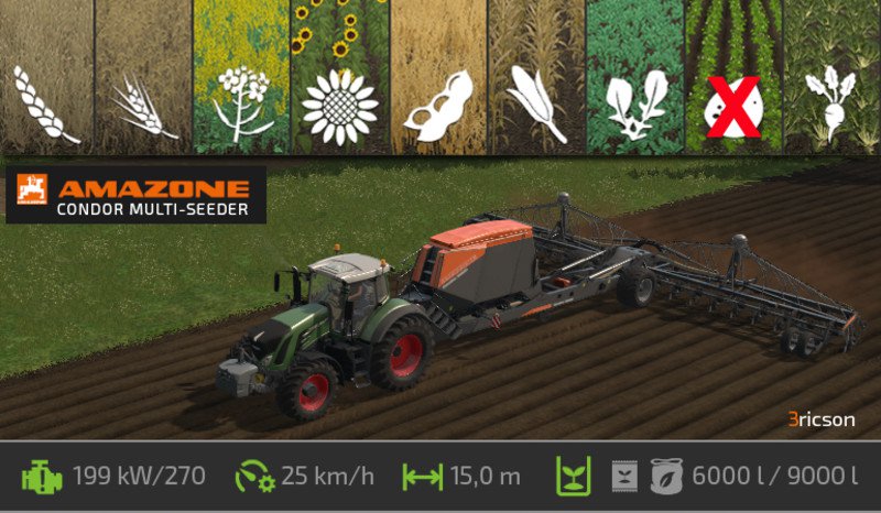 Универсальная сеялка Amazone для Farming Simulator 2017 0925