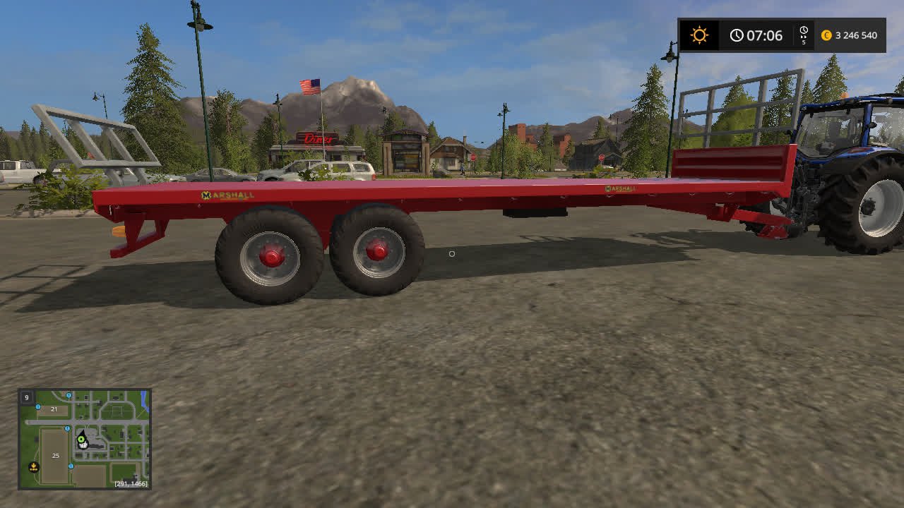 Прицеп Marshall для тюков для Farming Simulator 2017