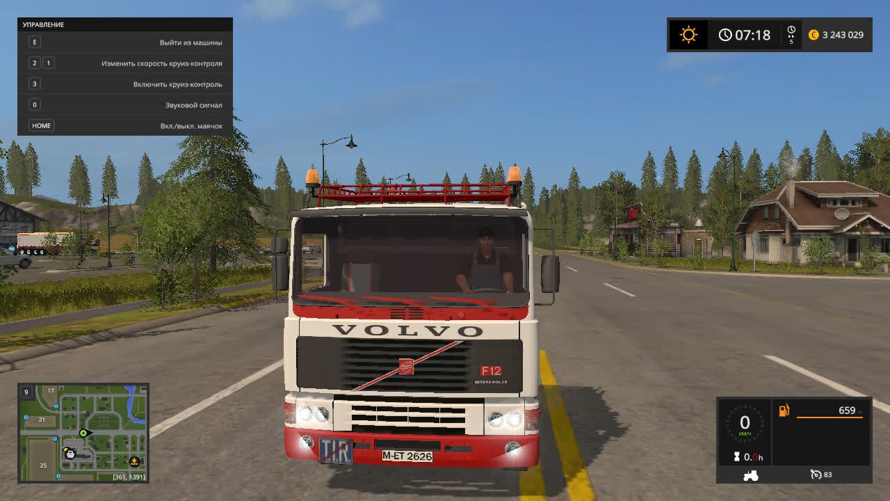 Грузовик Volvo F12 для Farming Simulator 2017