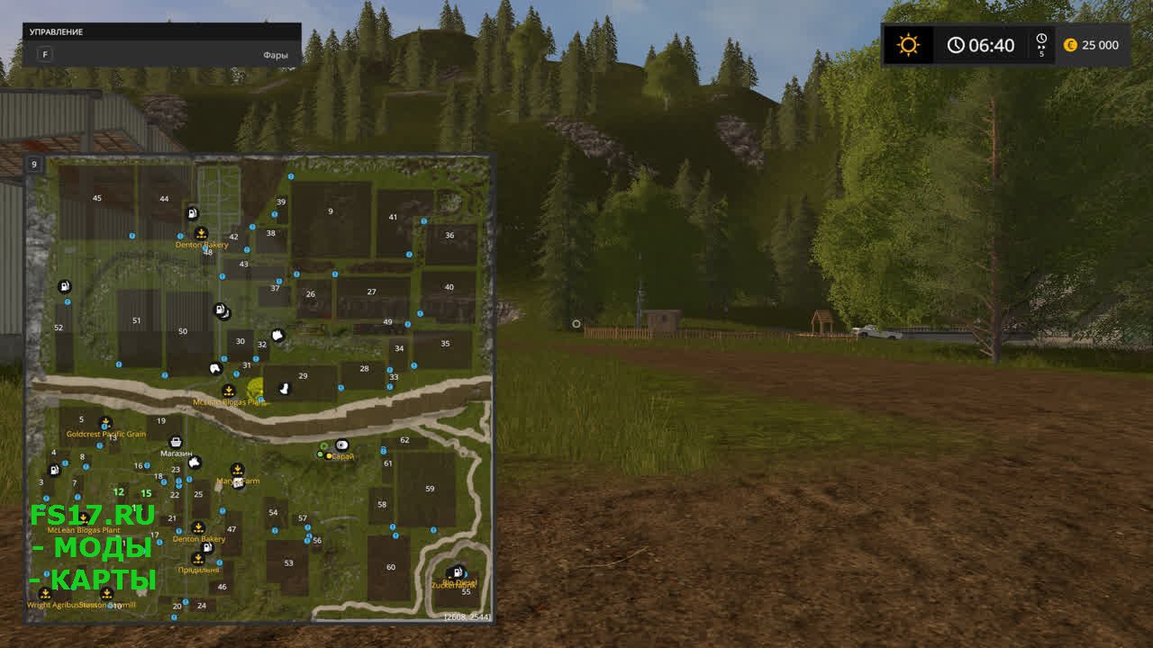 Большая карта для Farming Simulator 2017