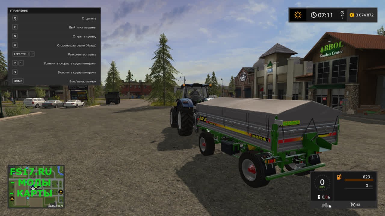 Прицеп-самосвал для трактора для Farming Simulator 2017