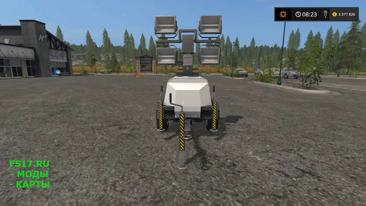 Прицеп с фонарем для Farming Simulator 2017