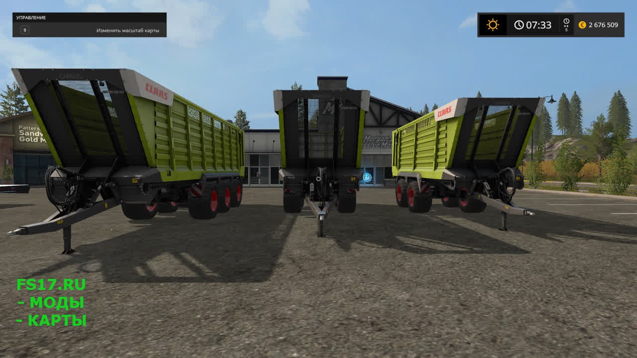 Прицеп Claas Cargos 700 для Farming Simulator 2017
