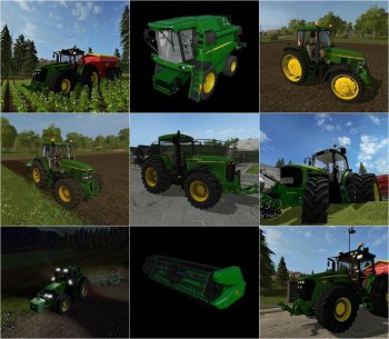 Пак тракторов John Deere для Farming Simulator 2017