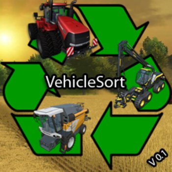 Мод VehicleSort для Farming Simulator 2017
