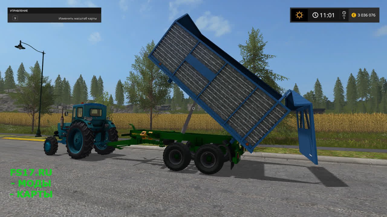 Прицеп самосвал ZDT SP27 для Farming Simulator 2017