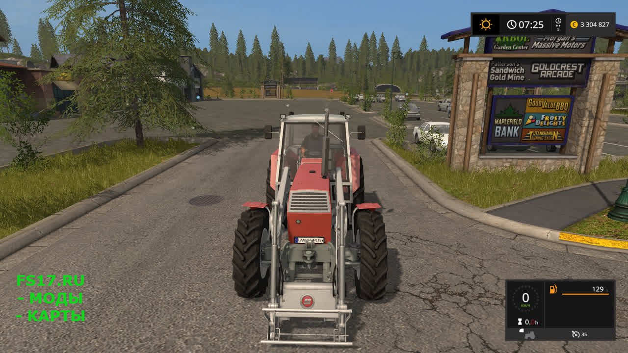 Zetor Crystal 12045 с фронтальным погрузчиком для Farming Simulator 2017