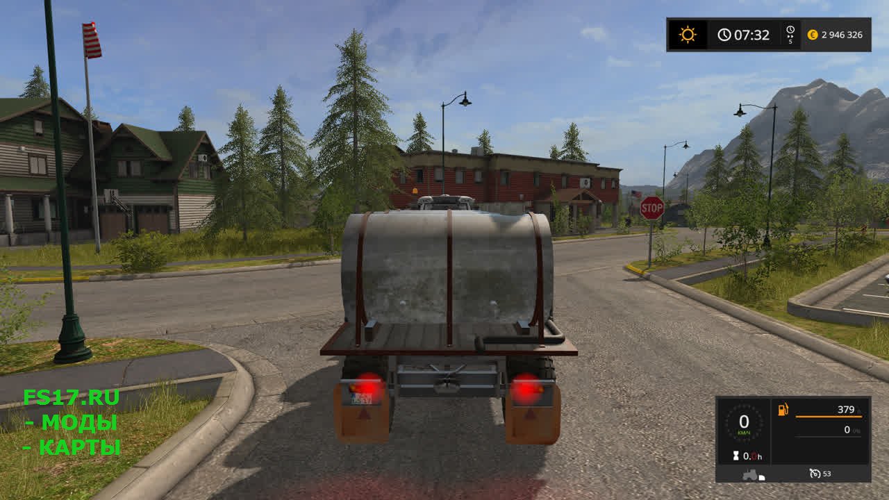 Прицеп с бочками для воды и молока для Farming Simulator 2017