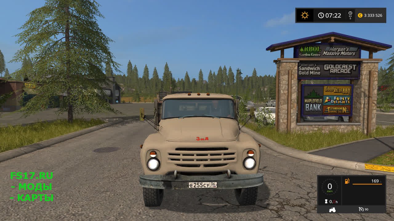 ЗИЛ 130 для перевозки тюков и поддонов для Farming Simulator 2017