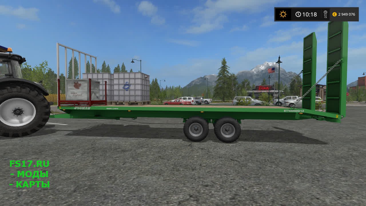 Прицеп с автозагрузкой поддонов для Farming Simulator 2017