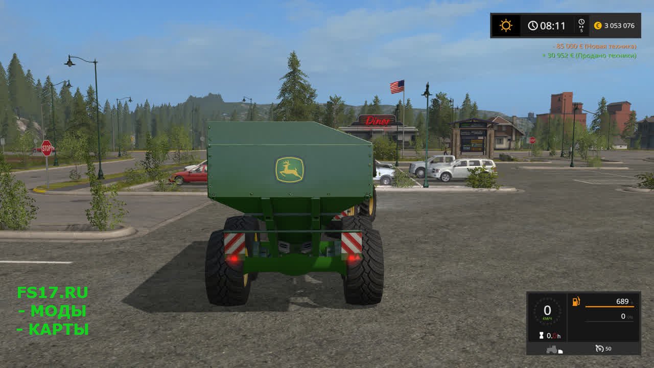 Прицеп для зерна JOHN DEERE 650 для Farming Simulator 2017