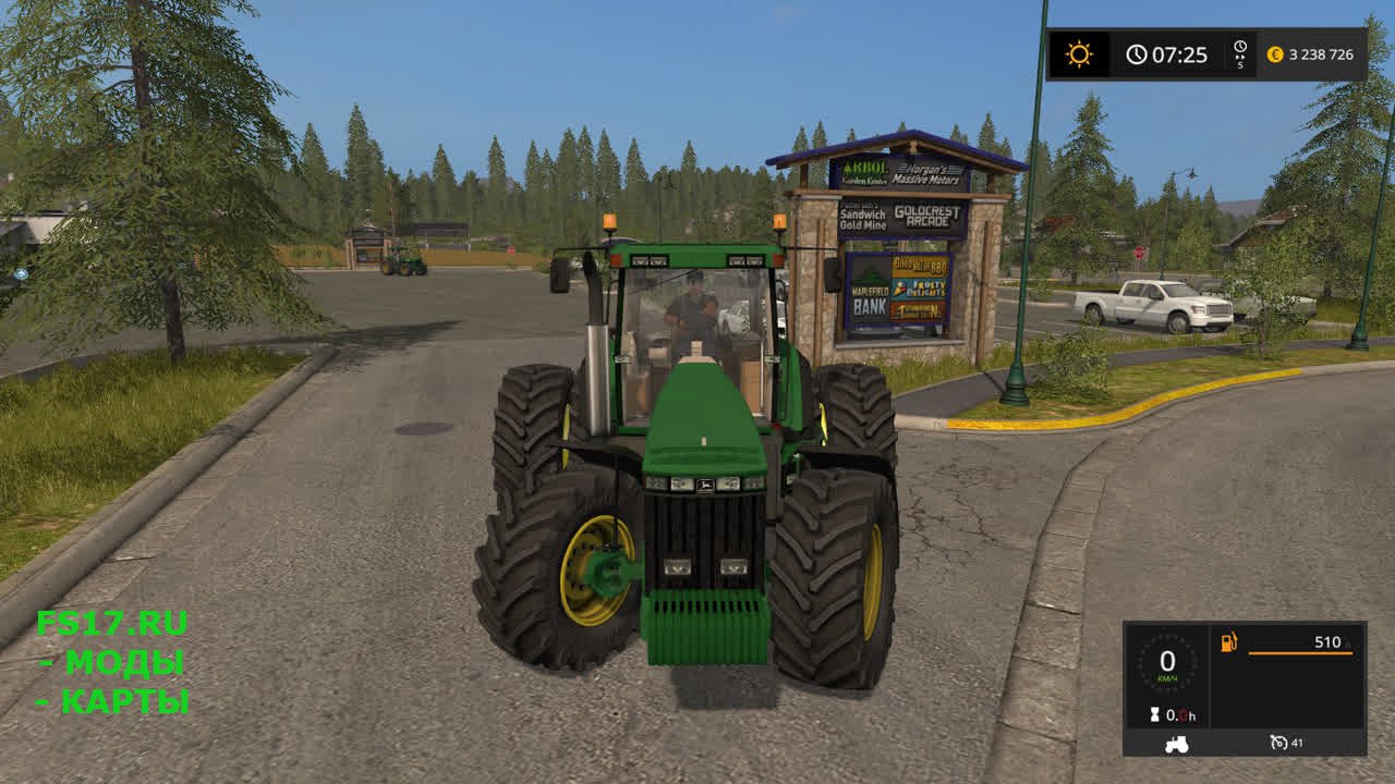 Трактор John Deere 8400/8410 для Farming Simulator 2017