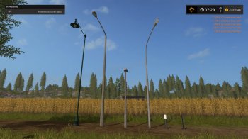 Перемещаемые уличные фонари для Farming Simulator 2017