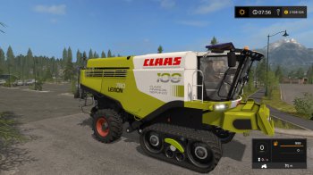 Гусеничный комбайн Class Lexion 780 для Farming Simulator 2017