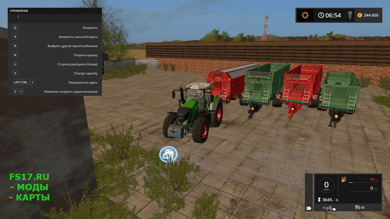 Прицеп Krampe Bandit 980 v 1.0 для Farming Simulator 2017