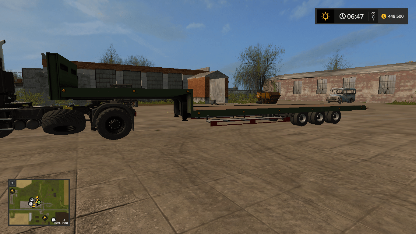 Трал Flatbed low loader v 1.0.0.0 для Farming Simulator 17