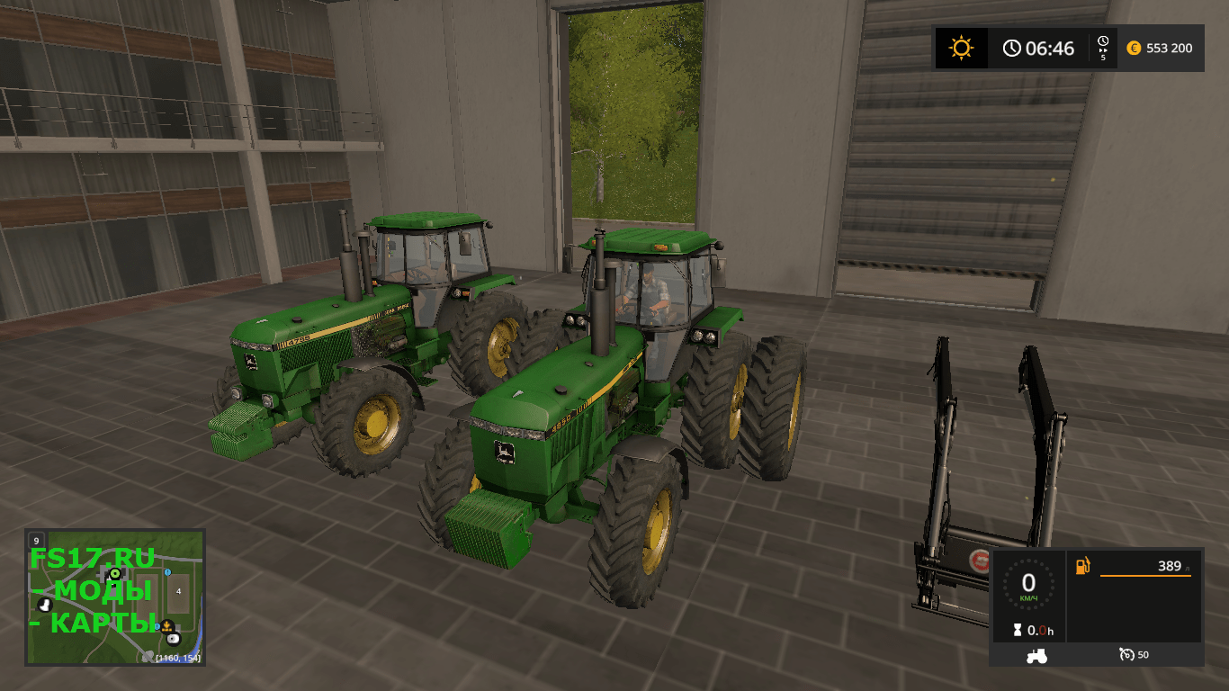 Трактор John Deere 4755 v2.0 для Farming Simulator 2017