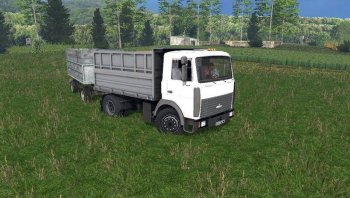 Грузовик МАЗ 5551 с прицепом для Farming Simulator 2017