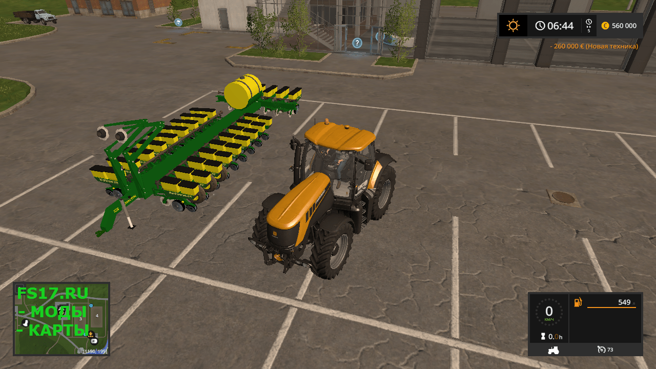 Сеялка JOHN DEERE 7200 24 для Farming Simulator 2017