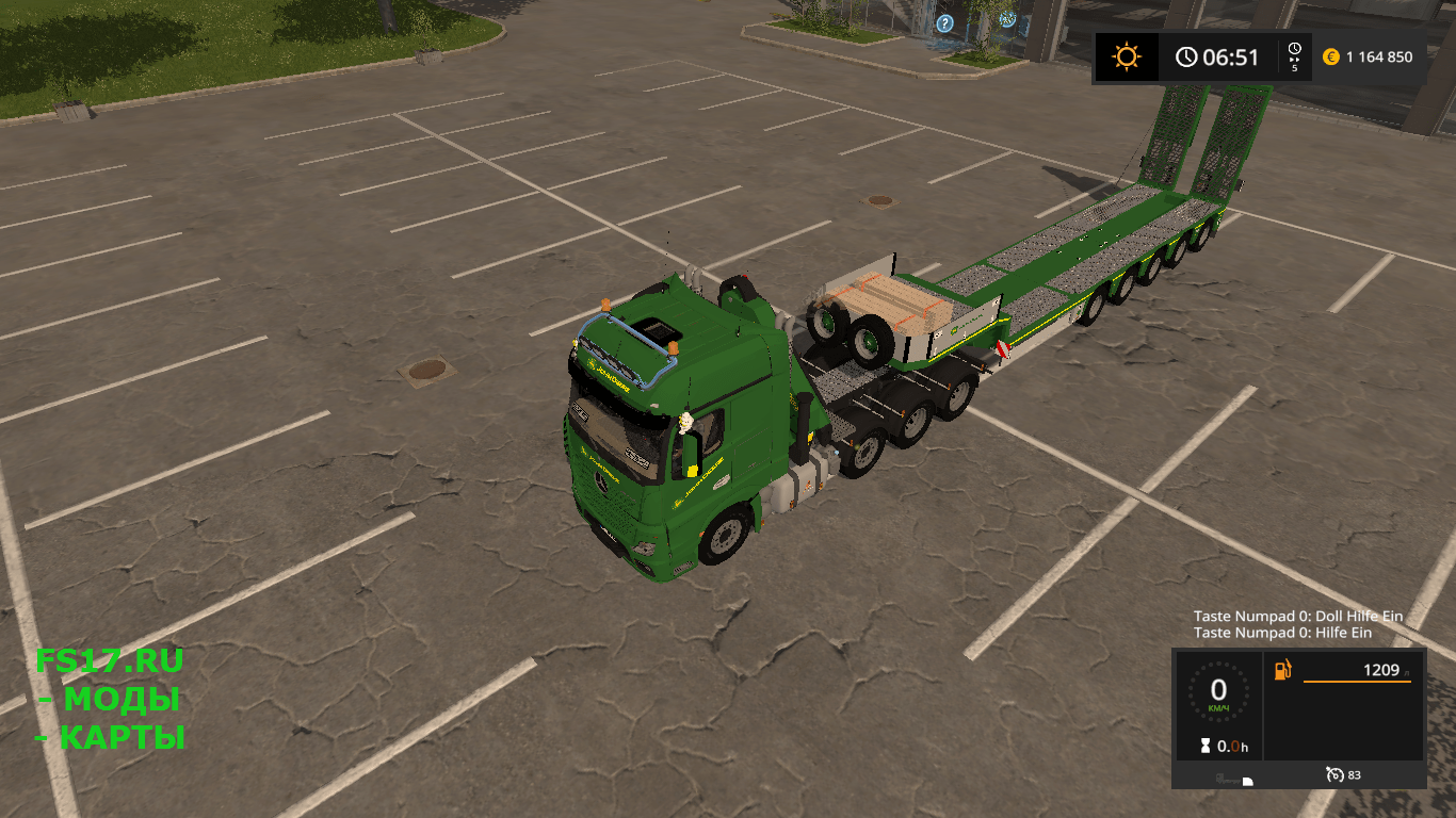 Пак грузовик и трал MP4 JOHN DEERE WHIT DOLL PANTHER V1.0 для Farming Simulator 2017.