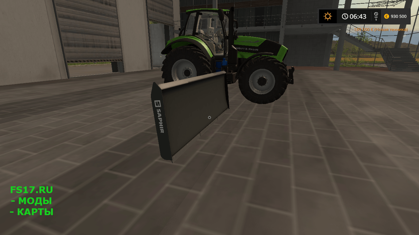 Отвал для трактора Saphir MGS 350 V1.0.0.0 для Farming Simulator 2017