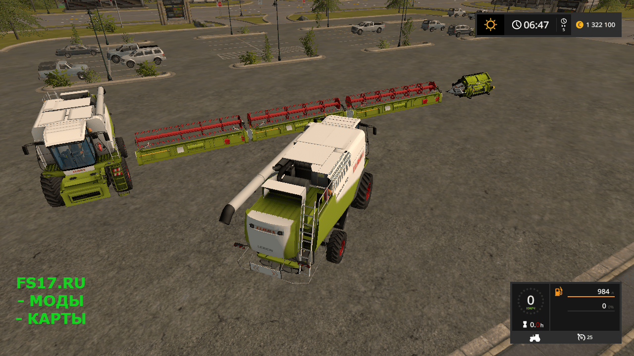 ПАК комбайнов CLAAS LEXION 580/600 PACK V1.0 для Farming Simulator 2017