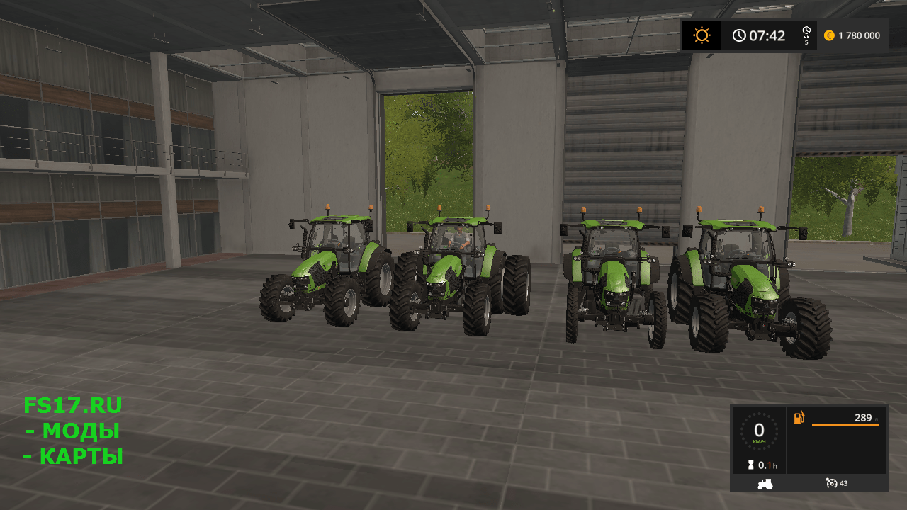 Трактор Deutz Fahr 5110 TTV v 1.1 для Farming Simulator 2017