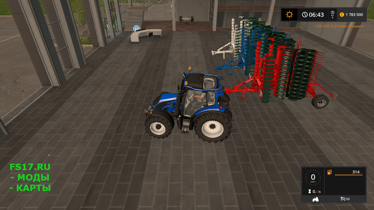 Культиватор BIRD NOOT TERRA DISC 600 V1.0 для Farming Simulator 2017