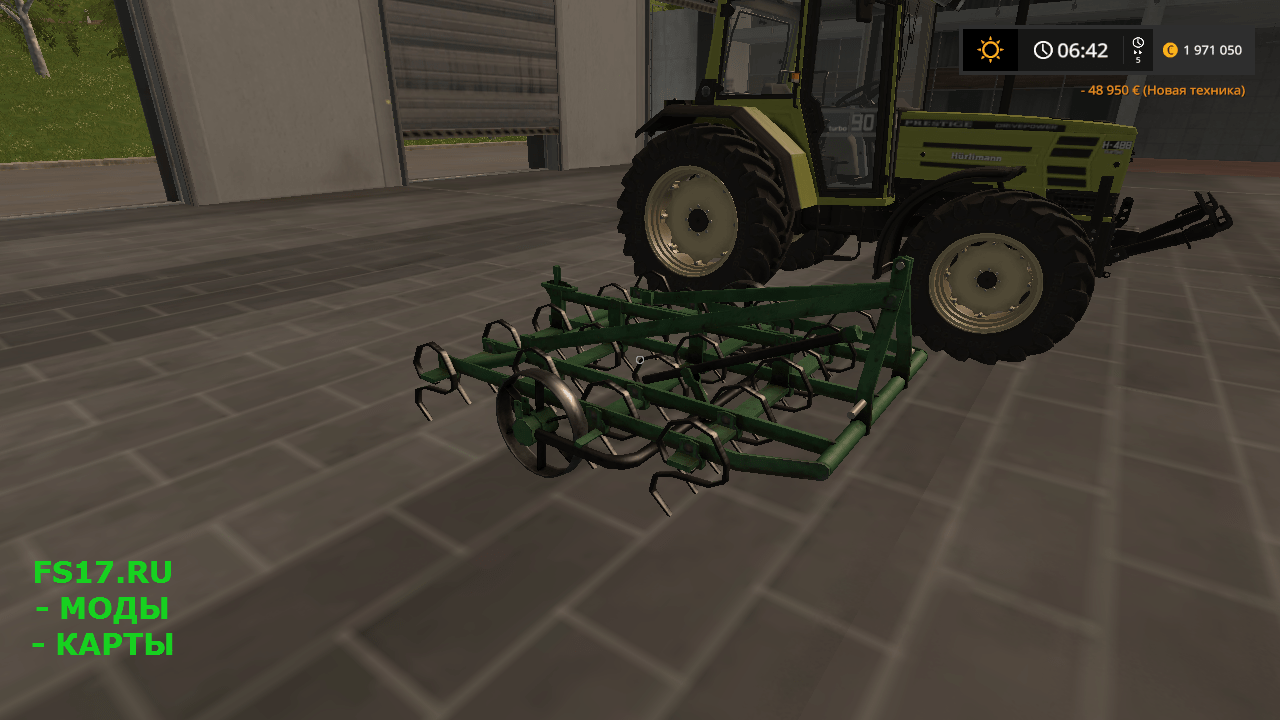 Культиватор BAVARIAN PLOUGH FACTORY 3-406 V1.0 для Farming Simulator 2017