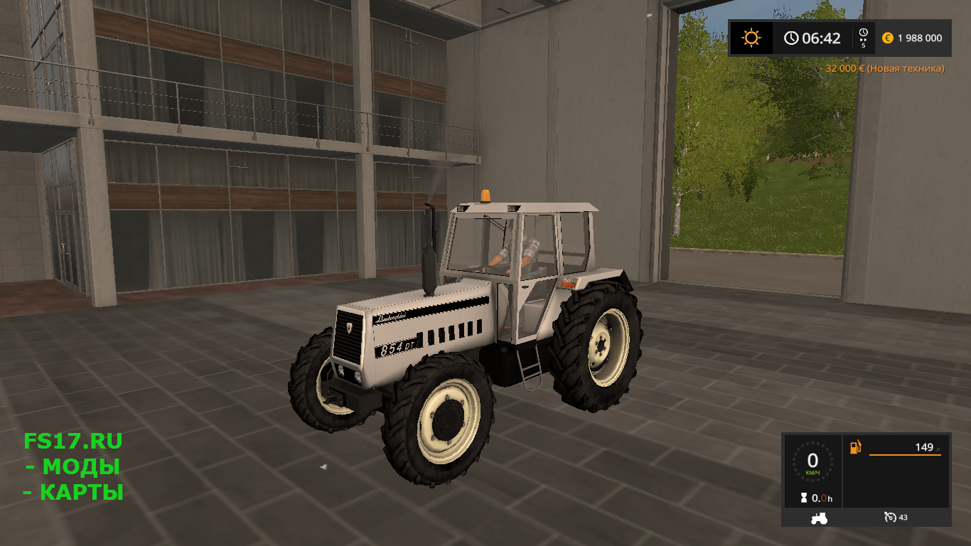 Трактор LAMBORGHINI 854 V2.0 MORE REALISTIC для Farming Simulator 2017